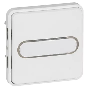   LEGRAND Plexo 55 egypólusú nyomó átkapcsoló N/C, jelzőfénnyel, címketartóval 10A, Antimikrobiális