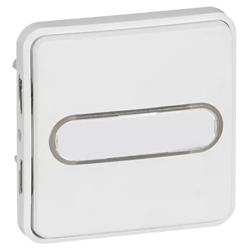 LEGRAND Plexo 55 egypólusú nyomó átkapcsoló N/C, jelzőfénnyel, címketartóval 10A, Antimikrobiális
