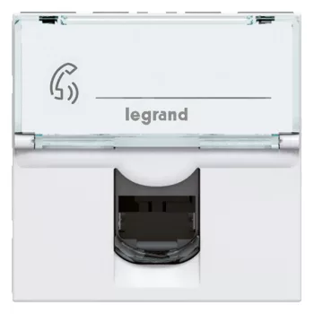   LEGRAND-076555 Program Mosaic LCS2 RJ45 aljzat Cat 5e FTP, 2 modul, fehér