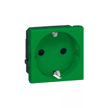   LEGRAND-077216 Program Mosaic 2P+F aljzat, biztonsági zsaluval, rugós, 2m, zöld 