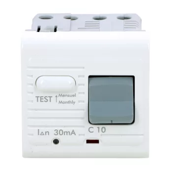 LEGRAND-077531 Program Mosaic 1P ÁVK 10A 2m, 30mA, fehér