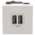 LEGRAND-077594 Program Mosaic kettős USB töltő aljzat, 2400 mA, 2 modulos, fehér