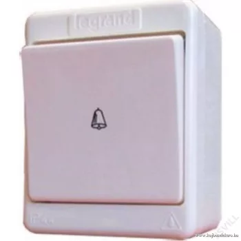   LEGRAND-083910 Kontállux IP44 egypólusú nyomó csengőjellel fehér
