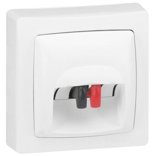 LEGRAND-086039 Oteo hangszóró csatlakozóaljzat kerettel, fehér