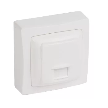 LEGRAND Oteo RJ11 telefon aljzat kerettel, fehér