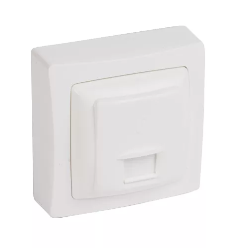 LEGRAND Oteo RJ11 telefon aljzat kerettel, fehér