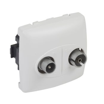   LEGRAND-086145 Oteo TV-RD végzáró csatlakozóaljzat keret nélkül, fehér