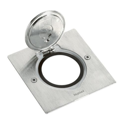 LEGRAND-089700 Mini négyzetes padlódoboz csatlakozóaljzathoz, rozsdamentes acél