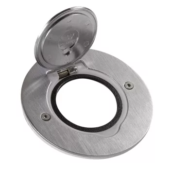   LEGRAND-089701 Mini kerek padlódoboz csatlakozóaljzathoz, rozsdamentes acél