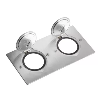   LEGRAND-089702 Mini téglalap alakú padlódoboz csatlakozóaljzathoz, rozsdamentes acél