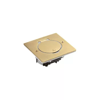   LEGRAND-089710 Mini négyzetes padlódoboz csatlakozóaljzathoz, csiszolt aranyszínű