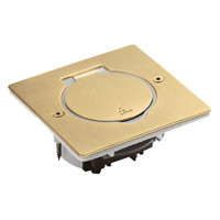 LEGRAND-089710 Mini négyzetes padlódoboz csatlakozóaljzathoz, csiszolt aranyszínű
