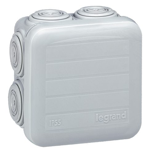 LEGRAND-092005 Plexo 55 négyzet alakú szerelődoboz 65×65×40 mm, 7 bemenet