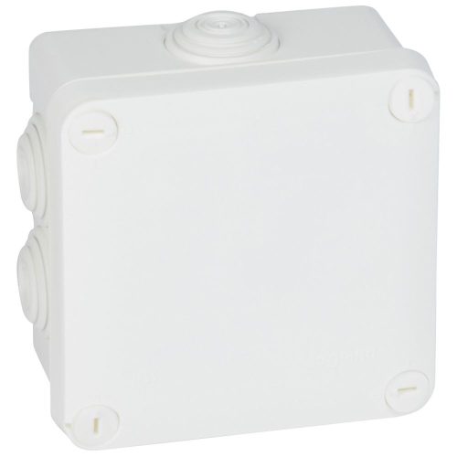 LEGRAND-092023 Plexo 55 négyzet alakú szerelődoboz 105×105×55 mm, 7 bemenet, fehér