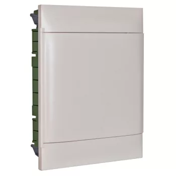   LEGRAND-135162 PractiboxS 2 sor 12 modul, gipszkartonba süllyeszthető kiselosztó(850°C), fehér ajtóval, védőföld és nulla elosztókapoccsal