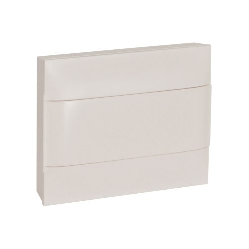LEGRAND-135201 PractiboxS 1 sor 12 modul, falon kívüli kiselosztó(650°C), fehér ajtóval, védőföld és nulla elosztókapoccsal