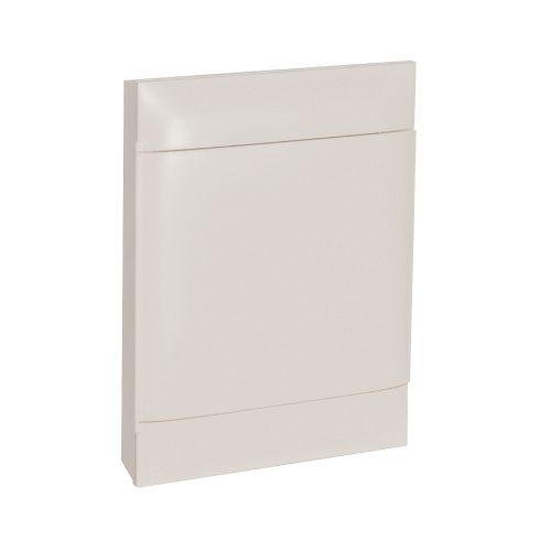 LEGRAND-135202 PractiboxS 2 sor 12 modul, falon kívüli kiselosztó(650°C), fehér ajtóval, védőföld és nulla elosztókapoccsal