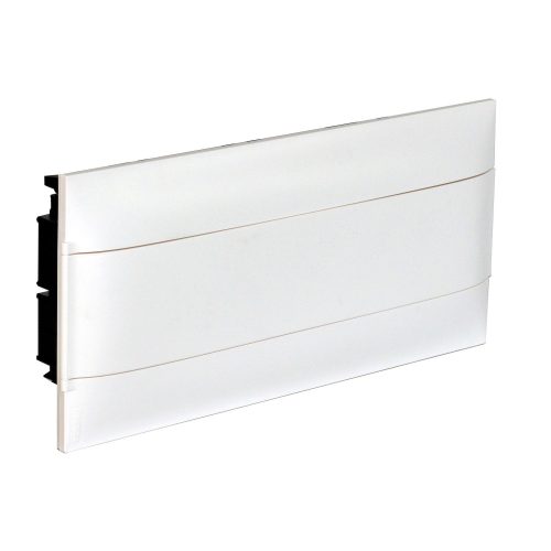 LEGRAND-137145 PractiboxS 1 sor 22 modul, téglafalba süllyeszthető kiselosztó(650°C), fehér ajtóval, védőföld és nulla elosztókapoccsal