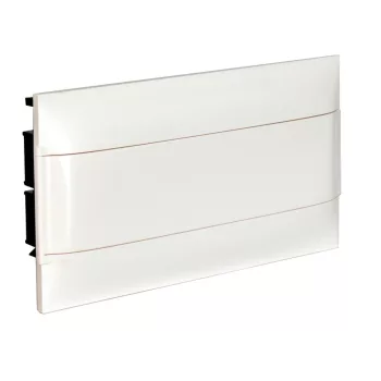   LEGRAND-137166 PractiboxS 1 sor 18 modul, gipszkartonba süllyeszthető kiselosztó(850°C), fehér ajtóval, védőföld és nulla elosztókapoccsal