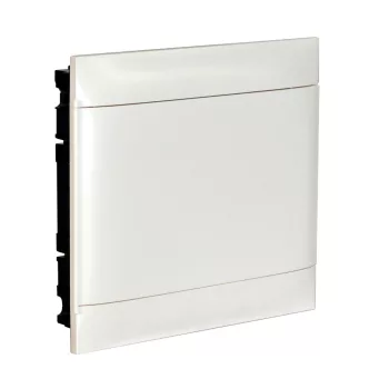  LEGRAND-137167 PractiboxS 2 sor 18 modul, gipszkartonba süllyeszthető kiselosztó(850°C), fehér ajtóval, védőföld és nulla elosztókapoccsal