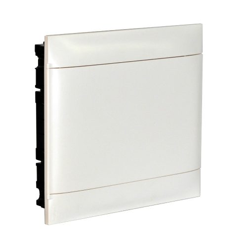 LEGRAND-137167 PractiboxS 2 sor 18 modul, gipszkartonba süllyeszthető kiselosztó(850°C), fehér ajtóval, védőföld és nulla elosztókapoccsal