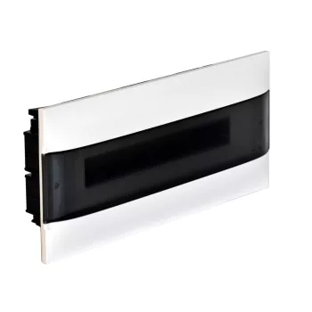   LEGRAND-137175 PractiboxS 1 sor 22 modul, gipszkartonba süllyeszthető kiselosztó(850°C), átlátszó füstszínű ajtóval, védőföld és nulla elosztókapoccsal