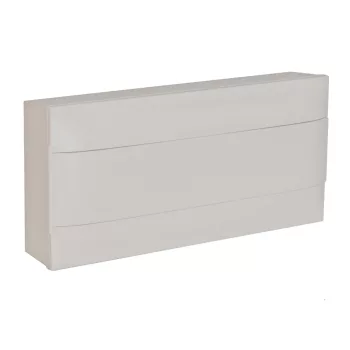   LEGRAND-137205 PractiboxS 1 sor 22 modul, falon kívüli kiselosztó(650°C), fehér ajtóval, védőföld és nulla elosztókapoccsal