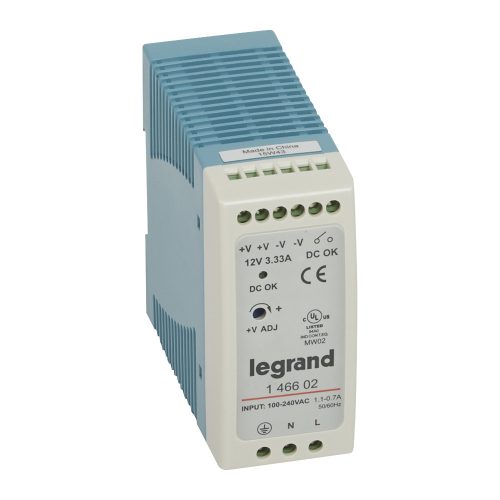 LEGRAND-146602 - Legrand tápegység 40W 100-240/12V= kapcsolóüzemű stabilizált