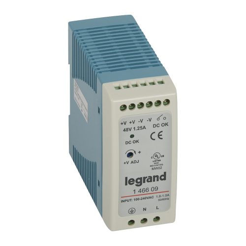 LEGRAND-146609 Legrand tápegység 60W 100-240/48V= kapcsolóüzemű stabilizált