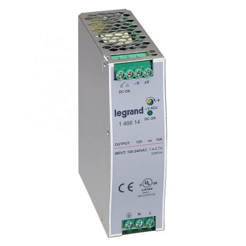 LEGRAND-146614 - Legrand tápegység 120VA 115-230/12V= kapcsolóüzemű stabilizált