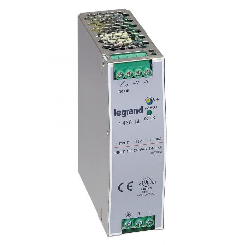 LEGRAND-146614 Legrand tápegység 120VA 115-230/12V= kapcsolóüzemű stabilizált