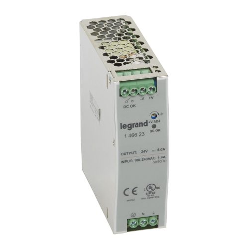 LEGRAND-146623 - Legrand tápegység 120VA 115-230/24V= kapcsolóüzemű stabilizált