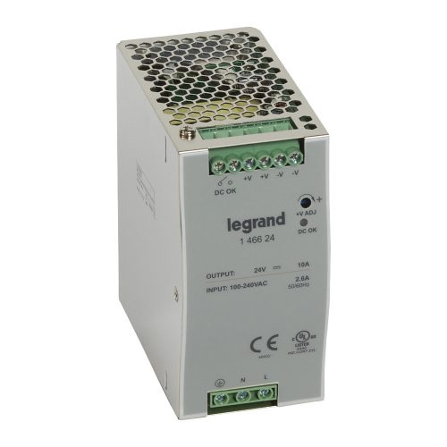 LEGRAND-146624 - Legrand tápegység 240VA 115-230/24V= kapcsolóüzemű stabilizált