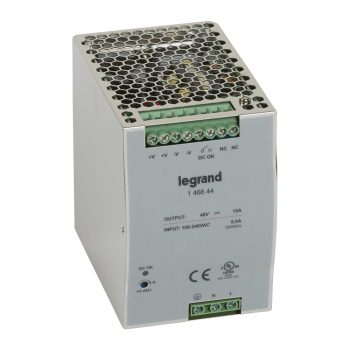   LEGRAND-146644 Legrand tápegység 480VA 115-230/48V= kapcsolóüzemű stabilizált