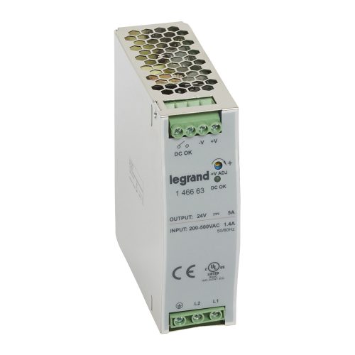 LEGRAND-146663 Legrand tápegység 120W 200-500/24V= kapcsolóüzemű stabilizált