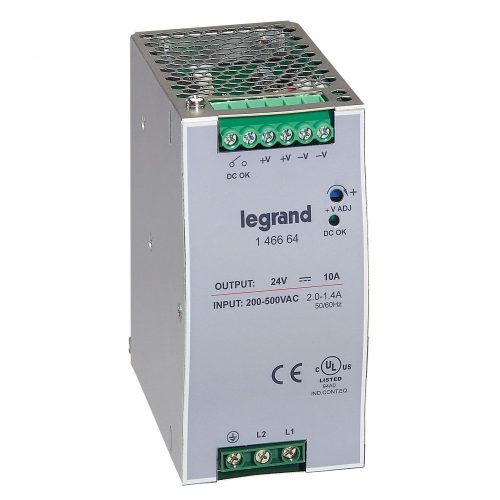 LEGRAND-146664 Legrand tápegység 240W 200-500/24V= kapcsolóüzemű stabilizált