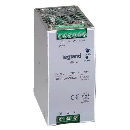 LEGRAND-146664 Legrand tápegység 240W 200-500/24V= kapcsolóüzemű stabilizált
