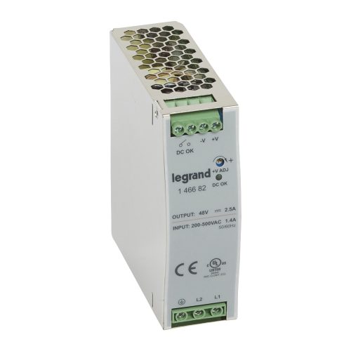 LEGRAND-146682 - Legrand tápegység 120W 200-500/48V= kapcsolóüzemű stabilizált