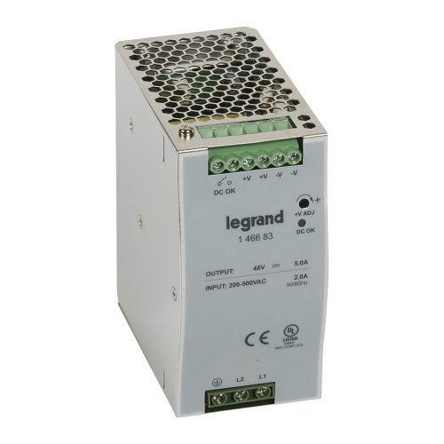 LEGRAND-146683 Legrand tápegység 240W 200-500/48V= kapcsolóüzemű stabilizált
