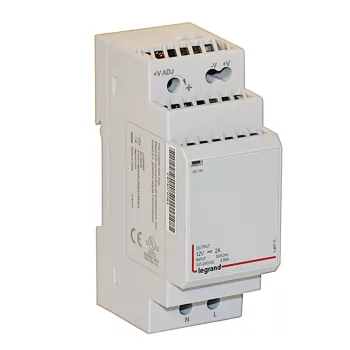   LEGRAND-146711 Lexic Egyfázisú kapcsolóüzemű tápegység - 24 W - 100-240V~ / 12V = - 2 A
