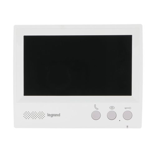 LEGRAND-369585 Legrand 4-vezetékes BASIC kaputelefon kiegészítő:  színes videó 7"-os beltéri egység, kihangosított