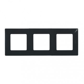 LEGRAND-397053 Niloé hármas keret, onyx fekete