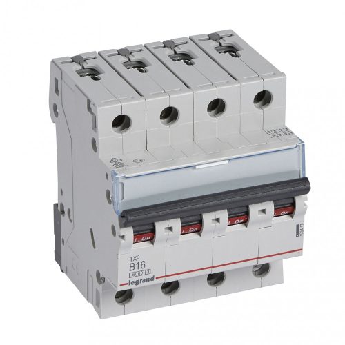 LEGRAND-403417 TX3 kismegszakító 4P B16 6000A/6kA BIC