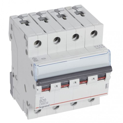 LEGRAND-403418 TX3 kismegszakító 4P B20 6000A/6kA BIC
