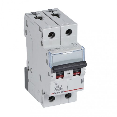 LEGRAND-403518 TX3 kismegszakító 2P C0,3 6000A/6kA BIC