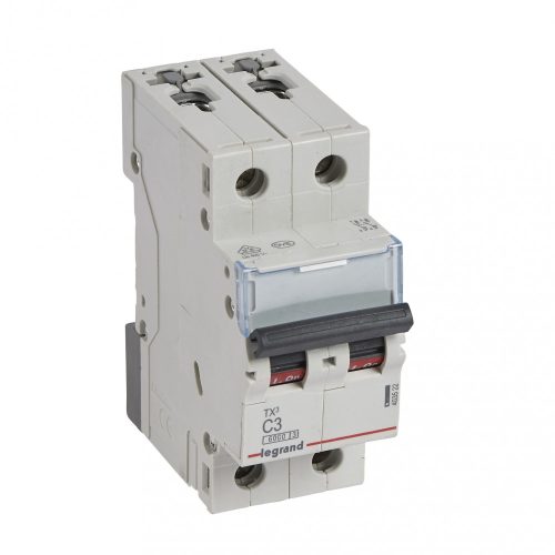 LEGRAND-403522 TX3 kismegszakító 2P C3 6000A/6kA BIC