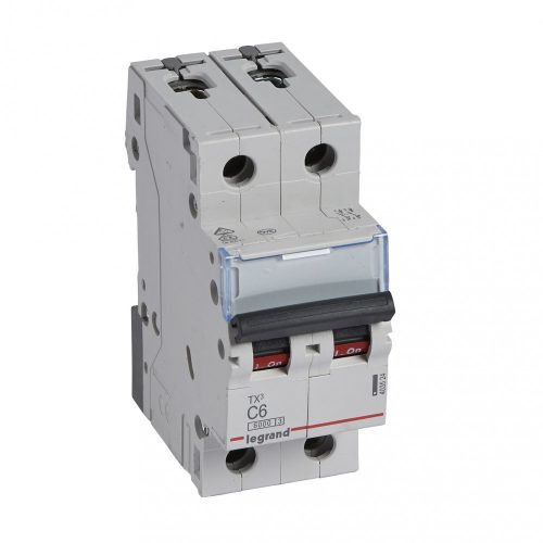 LEGRAND-403524 TX3 kismegszakító 2P C6 6000A/6kA BIC