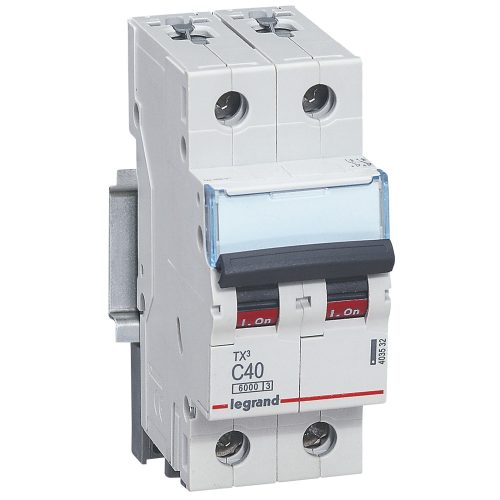 LEGRAND-403532 TX3 kismegszakító 2P C40 6000A/6kA BIC