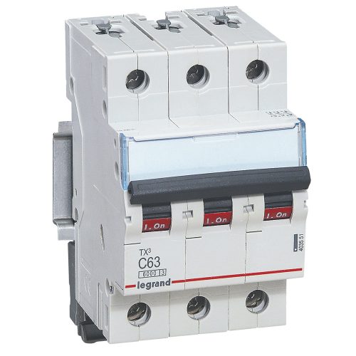 LEGRAND-403551 TX3 kismegszakító 3P C63 6000A/6kA BIC