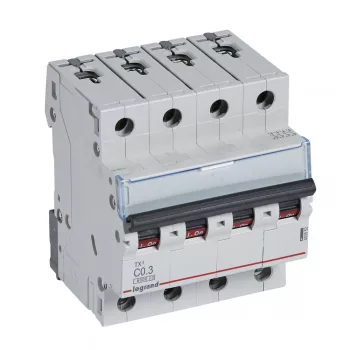 LEGRAND-403552 TX3 kismegszakító 4P C0,3 6000A/6kA BIC